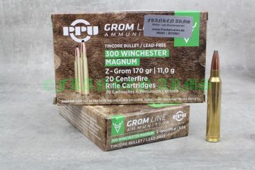 PPU Z-GROM .300 Win. Mag. 170gr. 11,0g 20 Stück