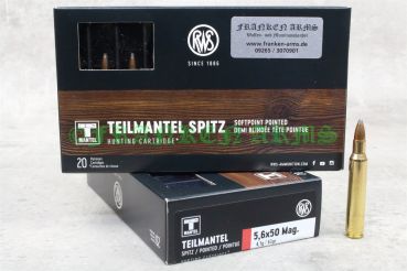 RWS Teilmantel Spitz 5,6x50 Mag. 63gr. 4,1g 20 Stück