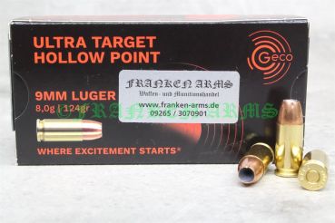 Geco 9mm Luger UTHP 124gr. 8,0g 50 Stück