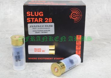 GECO Slug Star Kaliber 12 67,5 Flintenlaufpatrone 25er Packung für IPSC Training