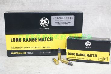 RWS Long Range Match .22 l.r. 40gr. 2,6g 50Stück