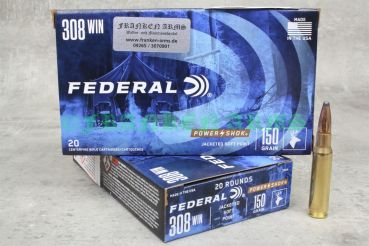 Federal Power Shok .308 Win Teilmantel 150gr. 9,7g 20 Stück
