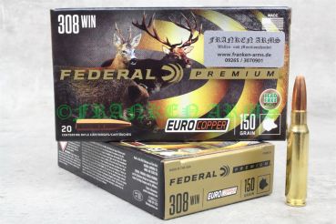 Federal Premium .308 Win. Euro Copper 150gr. 9,7g 20 Stück