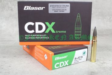 Blaser CDX bleifreie Munition 6,5 Creedmoor 125 grain 8,1g Packung 20 Stück Franken Arms