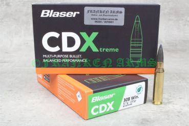Blaser CDX bleifreie Munition .308 Win 150 grain 9,7g Packung 20 Stück