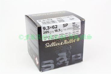 Sellier&Bellot Teilmantel 9,3x62 285gr. 18,5g 50 Stück