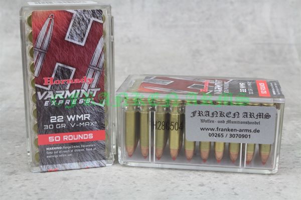Hornady .22WinMag. V-Max 30gr. 1,9g 50 Stück