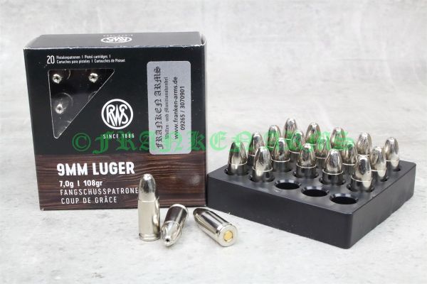 RWS 9mm Luger Fangschuss 108gr. 7,0g 20 Stück