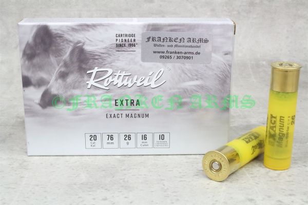 Rottweil Extra Exact Magnum Kaliber 20 76 Flintenlaufgeschosse für die Drückjagd