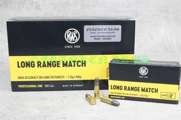 RWS Long Range Match .22 l.r. 40gr. 2,6g 50Stück