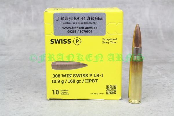 Swiss P .308 Win. LR-1 HPBT 168gr. 10,9g 10 Stück