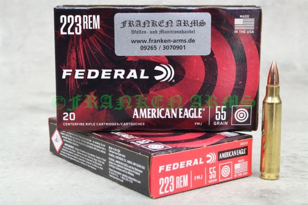 Federal American Eagle .223 Rem. FMJ BT 55gr. 3,6g 20 Stück