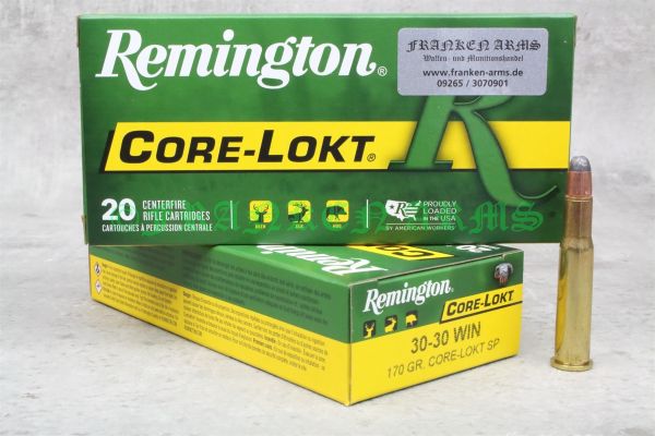 Remington Core-Lokt SP Munition .30-30 Win 170 grain 11,0g Packung 20 Stück