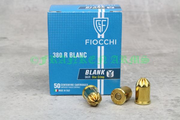 Packung Fiocchi 9mm R.K. Platzpatronen (50 Stück) für Schreckschussrevolver Franken Arms