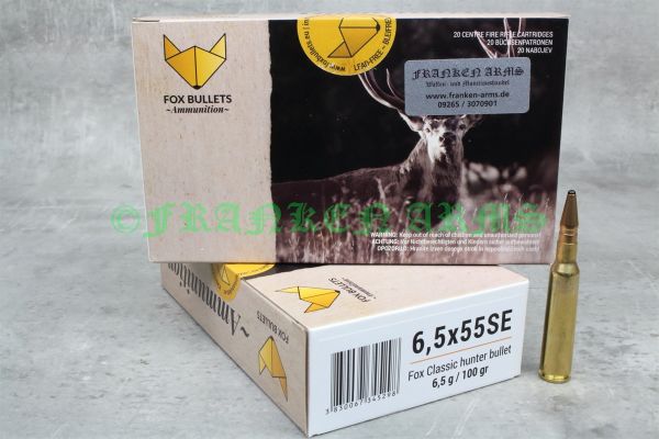 FOX Bullets Classic Hunter 6,5x55SE 100gr. 6,5g 20 Stück