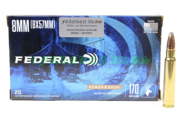 Federal Power Shok 8x57IS Teilmantel 170gr. 11g 20 Stück