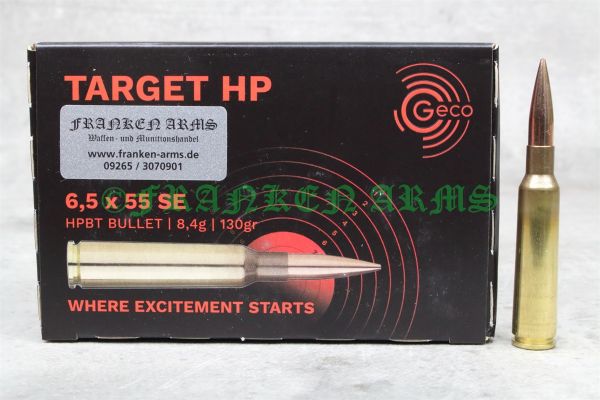 GECO Target HP 6,5x55 SE 130gr. 8,4g 50 Stück