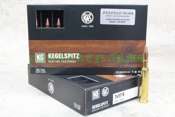 RWS Kegelspitz 7x57R 162gr. 10,5g 20 Stück