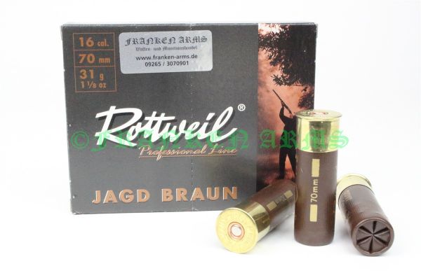 Rottweil Jagd Braun 16/70 3,0mm 10Stück